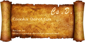 Csonka Dorottya névjegykártya